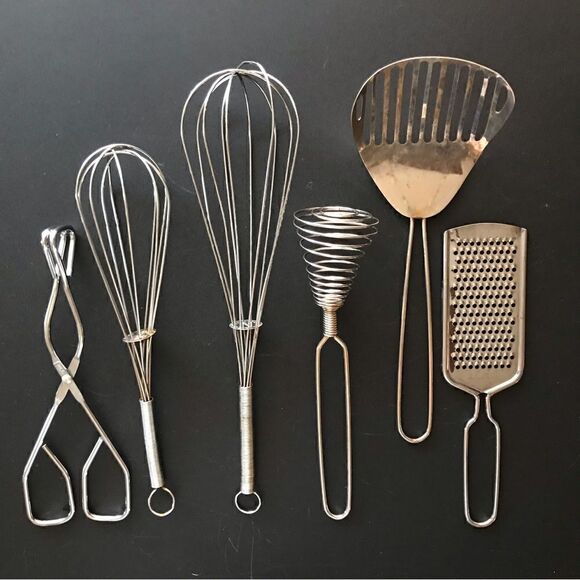 Vintage Variety Stainless Steel Kitchen Handheld Tools 6 Piece - Picture 5 of 16